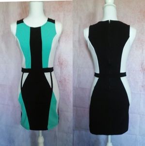 Charlotte Russe Color Blocking Bodycon Sheath Dress Medium